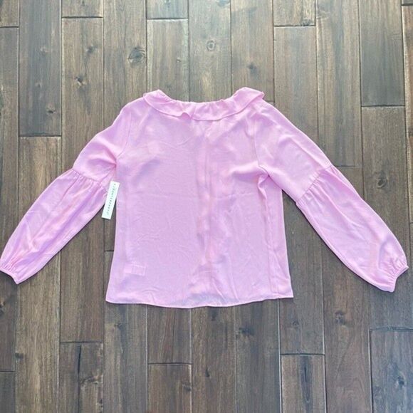 Counterparts Lilac Sheer Ruffle Long Sleeve Blouse S NWT - Picture 6 of 7